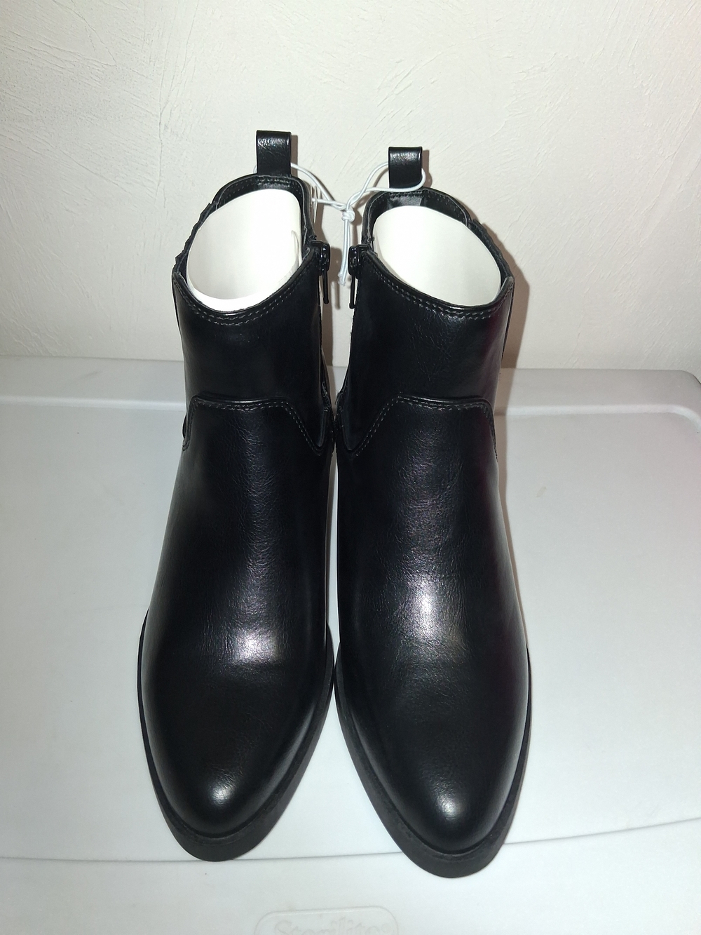 Old Navy Western Smooth Faux-Leather Ankle Boots